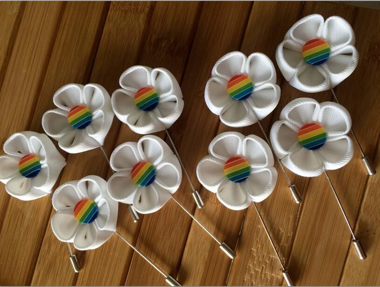 70 шт./лот Rainbow Pride 100% ручные лесбийские гей Свадебные вечеринки радужные заколки