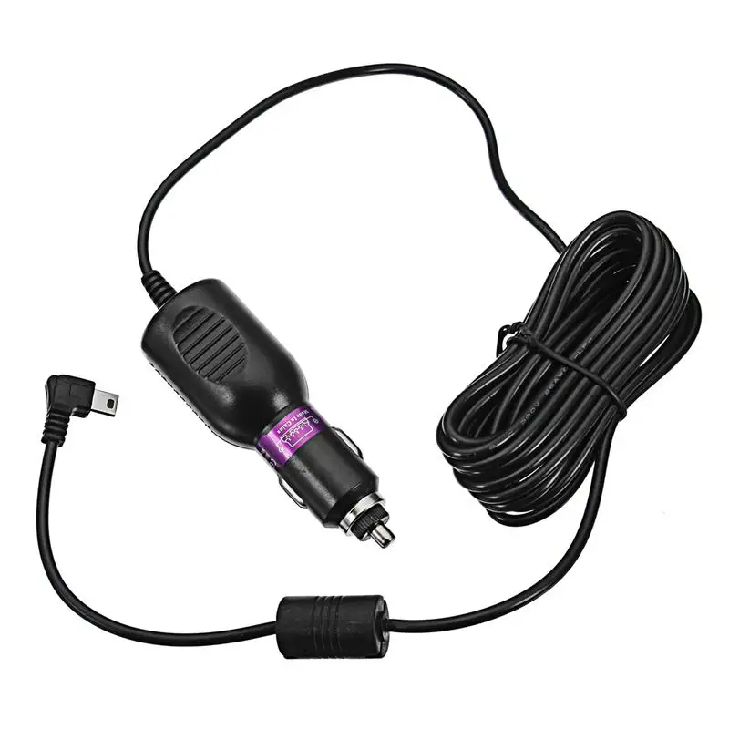 Мини USB интерфейс Автомобильный видеорегистратор зарядное устройство адаптер DC12-40V 1.5A кабель с магнитом анти-помехи 3,5 м для gps-навигации