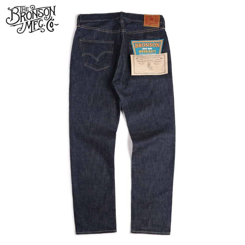 801XX Бронсон 15 унций Индиго selvage sanforised мужские Индиго selvage вымытые redline необработанные джинсы