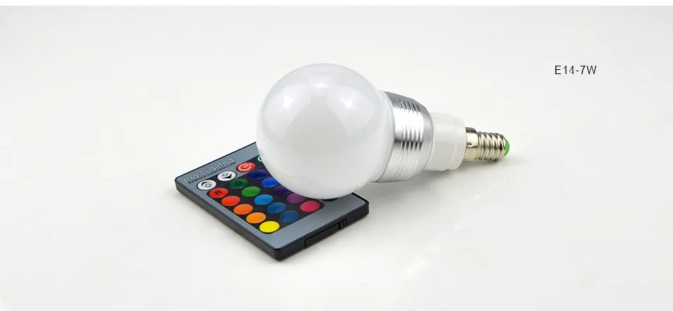 E27 E14 Светодиодный светильник 5 Вт 7 Вт RGB 16 цветов сменный светодиодный светильник 110 В 220 В RGB светодиодный светильник Точечный светильник с ИК-пультом дистанционного управления домашний декор