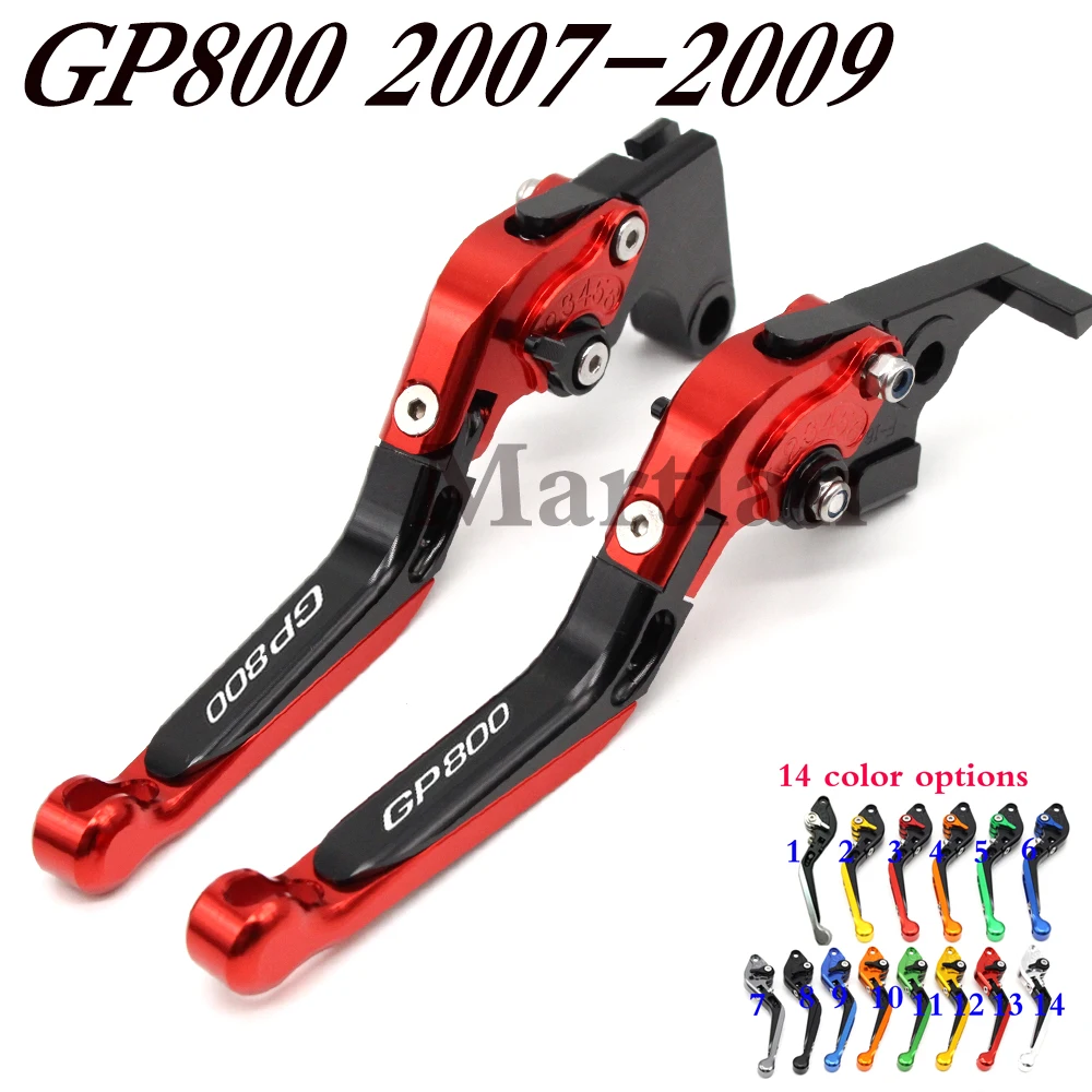 

14 Colors CNC Adjustable Folding Extendable Motorcycle Brake Clutch Levers For Gilera GP 800 GP800 2007 2008 2009