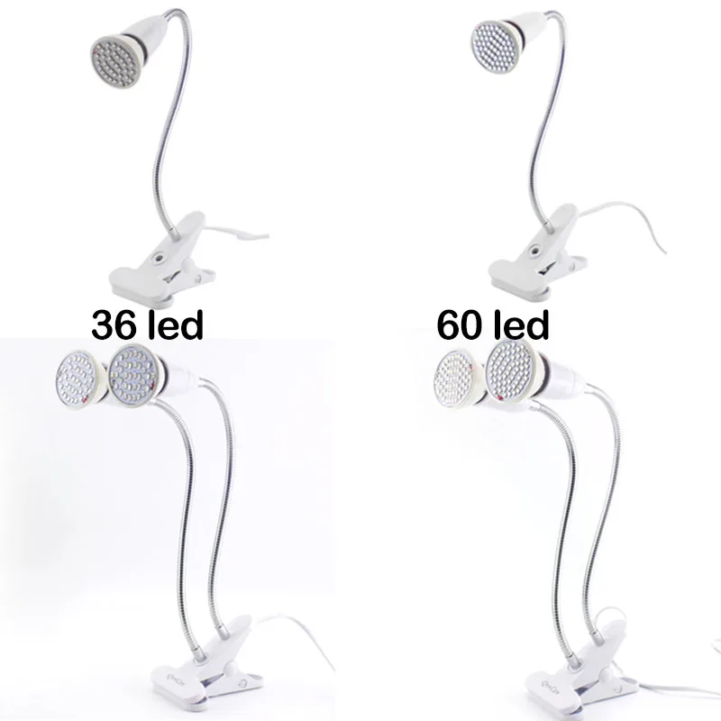 Светодиодный цветочный светильник для выращивания растений комнатная двойная