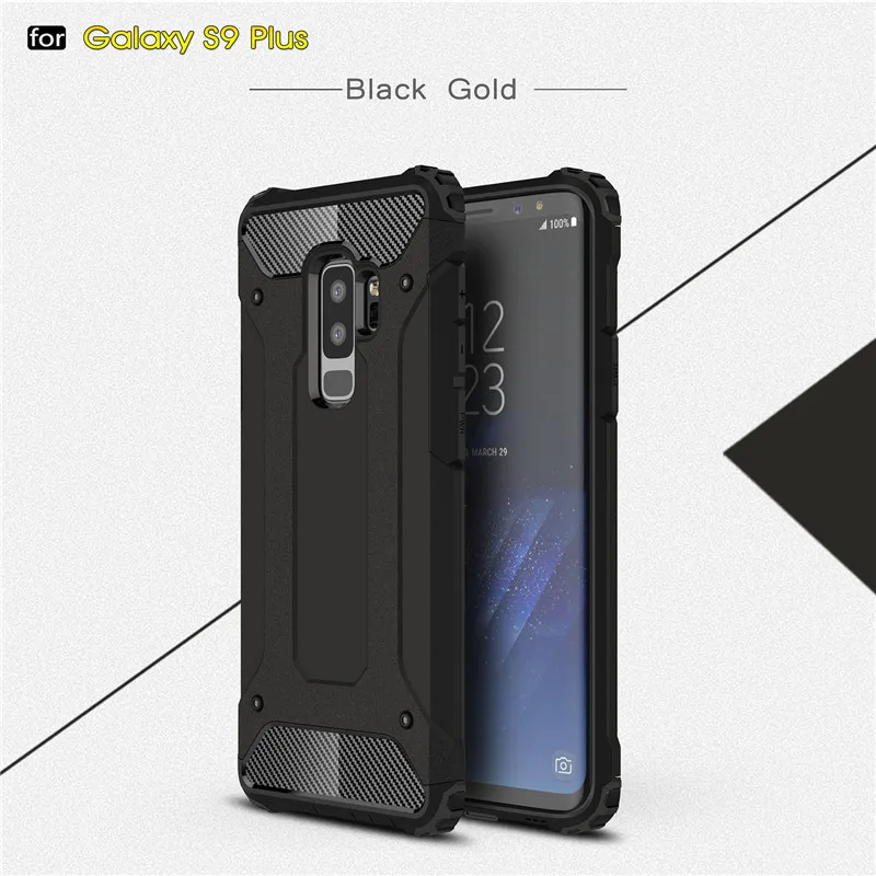 Прочный бронированный чехол для samsung Galaxy S9 плюс S5 S6 S7 край S8 Note 4 5 8 9 A5 A6 A7 A8 A520 Жесткий ПК противоударный чехол
