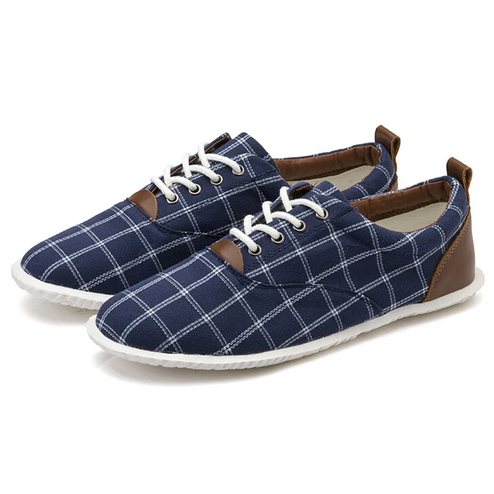 2015 New Design Men's Canvas Shoes England Style Plaid Comfortable Business Hot Selling For Man Wholesale XMF308 | Обувь