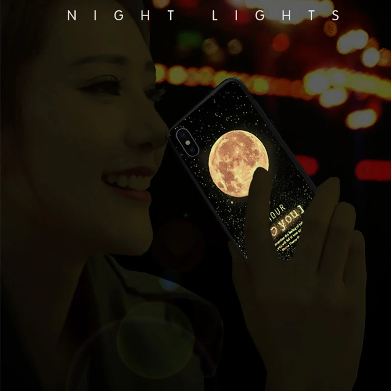 Световой Стекло мобильный чехол для телефона OPPO R9 Plus Встроенная крышка защитная