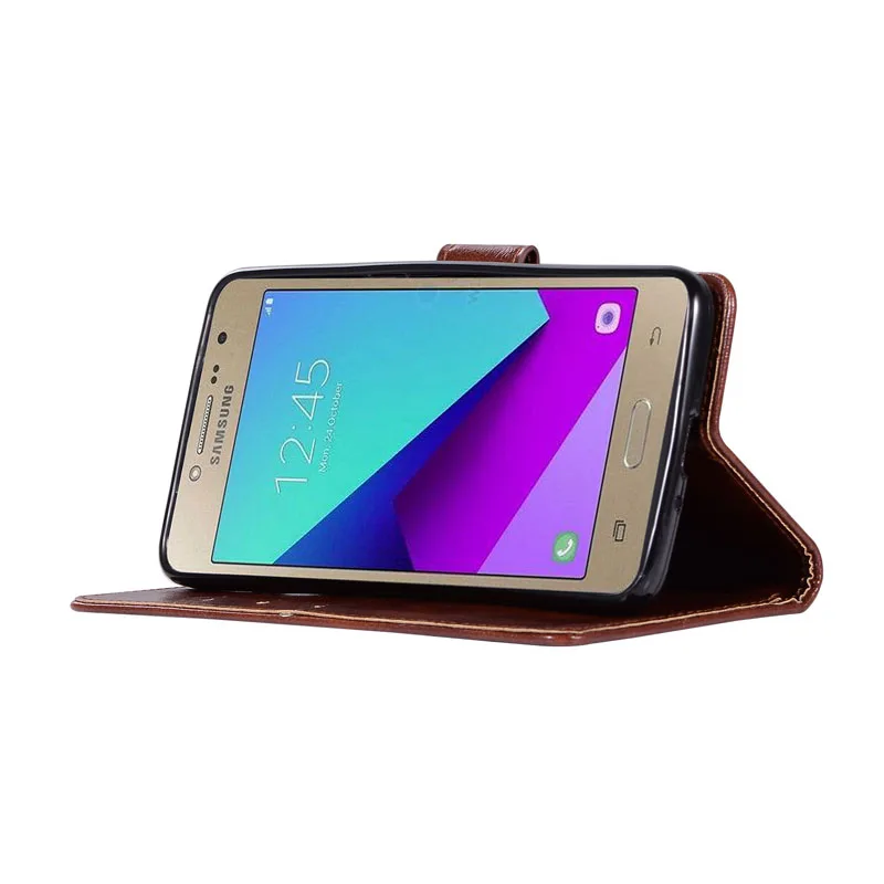 Чехол в стиле ретро для Samsung Galaxy J2 Prime SM G532F кожаный силиконовый чехол кошелек с
