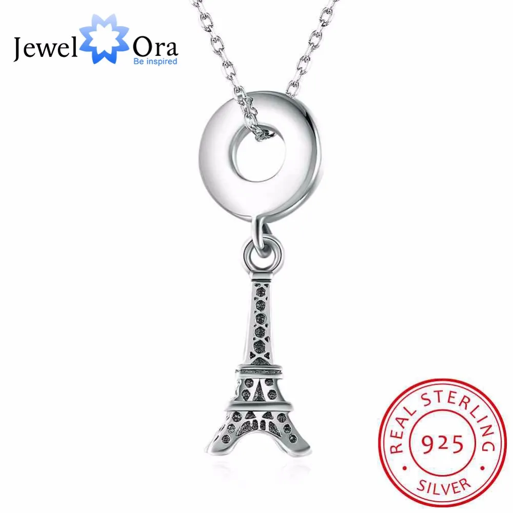 Ожерелье с подвеской из стерлингового серебра 925 пробы ожерелье в виде Эйфелевой