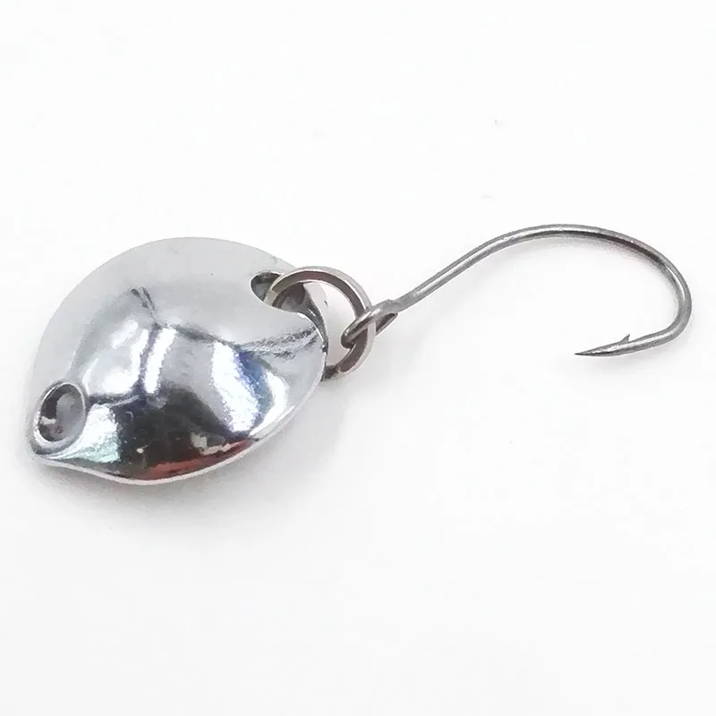 silver 1 шт. 1,4 см 1,8 г мини воблер блесток ложка приманка жесткая наживка, Спиннербейт Isca искусственный воблер PESCA Fly рыболовные снасти - Цвет: silver