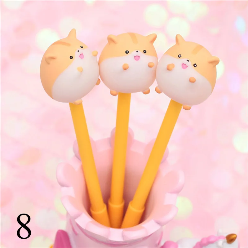 Kawaii гелевая ручка с единорогом Мультяшные животные кролик медведь нейтральная ручка прекрасный гель для девочек ручки креативные канцелярские принадлежности для школы - Цвет: 8