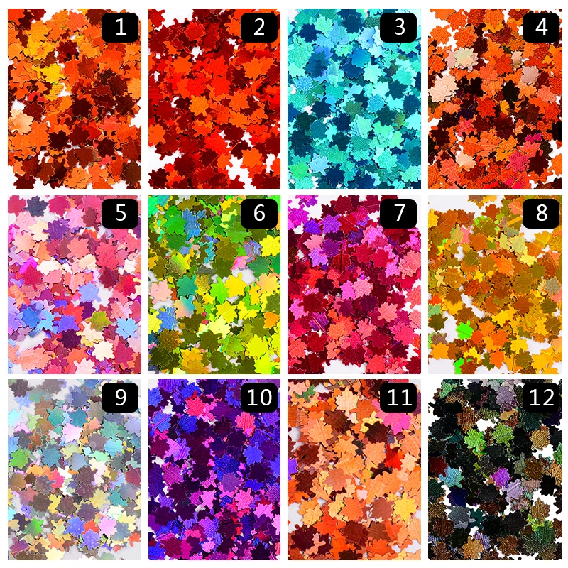 Mtssii 1Box 3D AB Chameleon Color Sequins Nail Art Glitter Flakes UV Gel Polish Maple Leaf DIY Design Paillette Decor Tools | Красота и