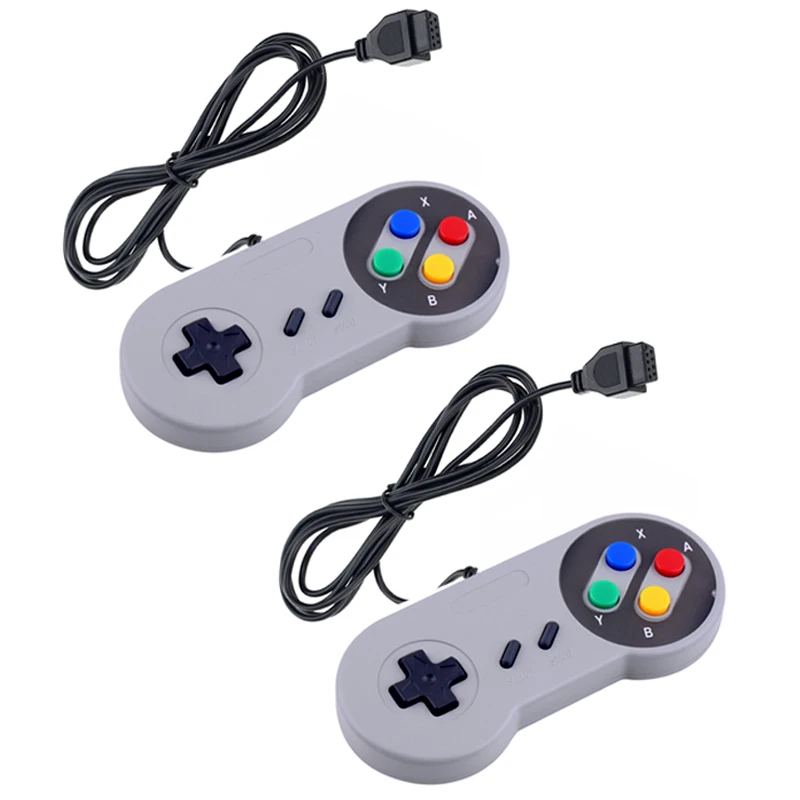 9 pin plug 2PCS 2 шт Универсальный 9pin проводной джойстик Джойстик для SNES/NES игровой контроллер 150 см геймпад для ТВ игровой консоли Прямая поставка - Цвет: 9 pin plug 2PCS