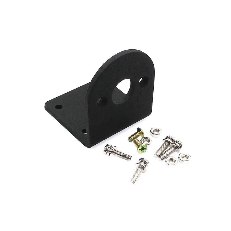 38ZYTD кронштейн 555 кронштейн двигателя 550/545/555 двигатель постоянного тока черный L форма алюминиевый сплав фиксированная поддержка монтажный кронштейн