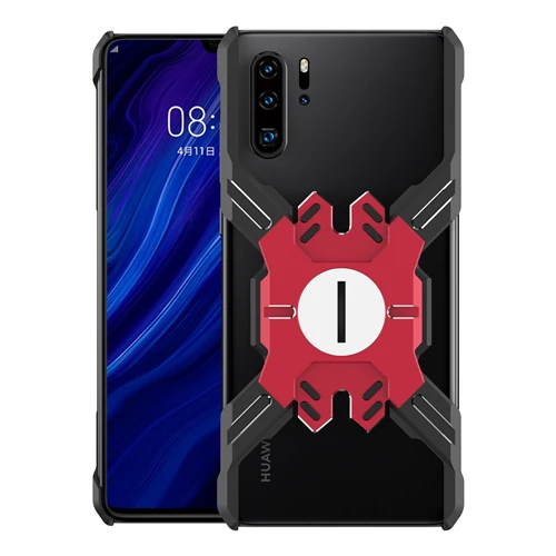 Black Red Металлический чехол для huawei P30 Pro, ультра-светильник, механический кронштейн, алюминиевый сплав, рамка, бампер, защитный чехол для huawei P30, чехол - Цвет: Black Red