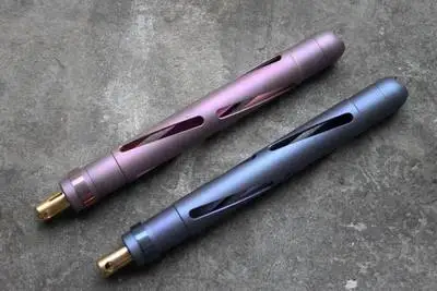 Blue EDC портативный для использования на улице гаджеты защита ручка титановый сплав Прохладный Стик Tengmeixi оболочка(титан радуга) мульти инструменты кемпинг - Цвет: Blue