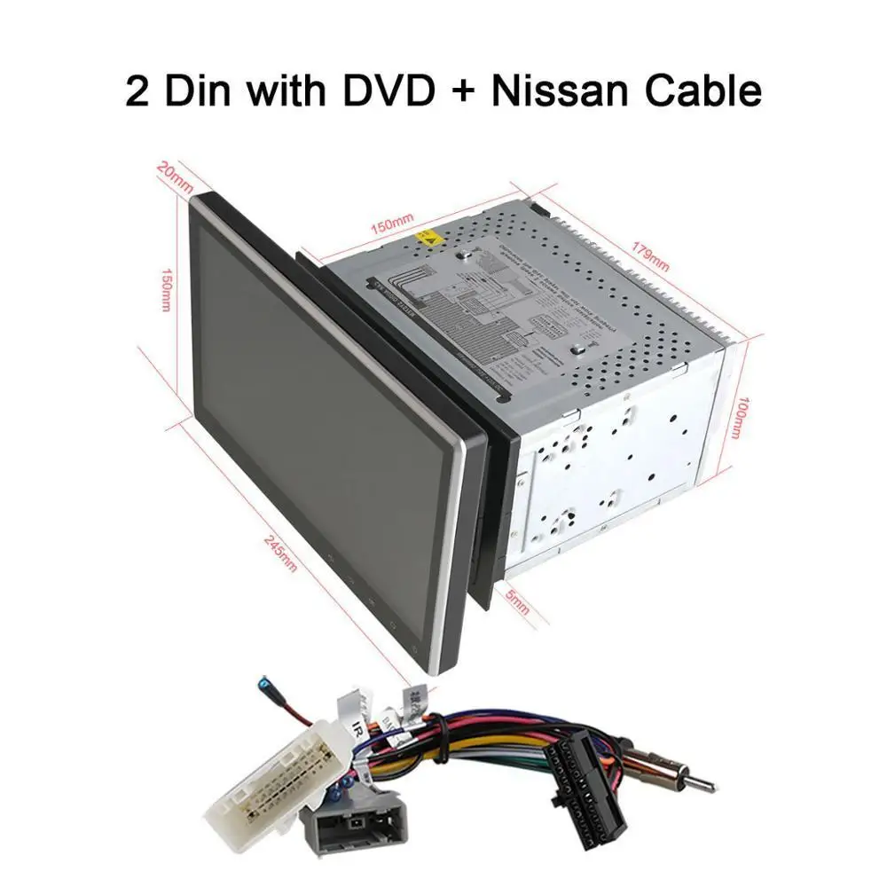 2din Cable fo Nissan 10,1 дюймов 4G SIM LTE Android 6,0 8 Core 2 Гб Оперативная память+ 32/16GB Встроенная память Универсальный 2 din 2din 1 din 1din автомобильный DVD плеер gps Радио стерео система контроля давления в шинах - Цвет: 2din Cable fo Nissan