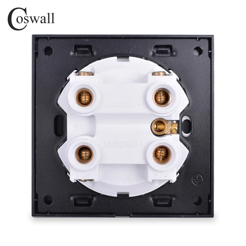 Переключатель Coswall 45A DP с неоновым водонагревателем высокой мощности ВКЛ/ВЫКЛ