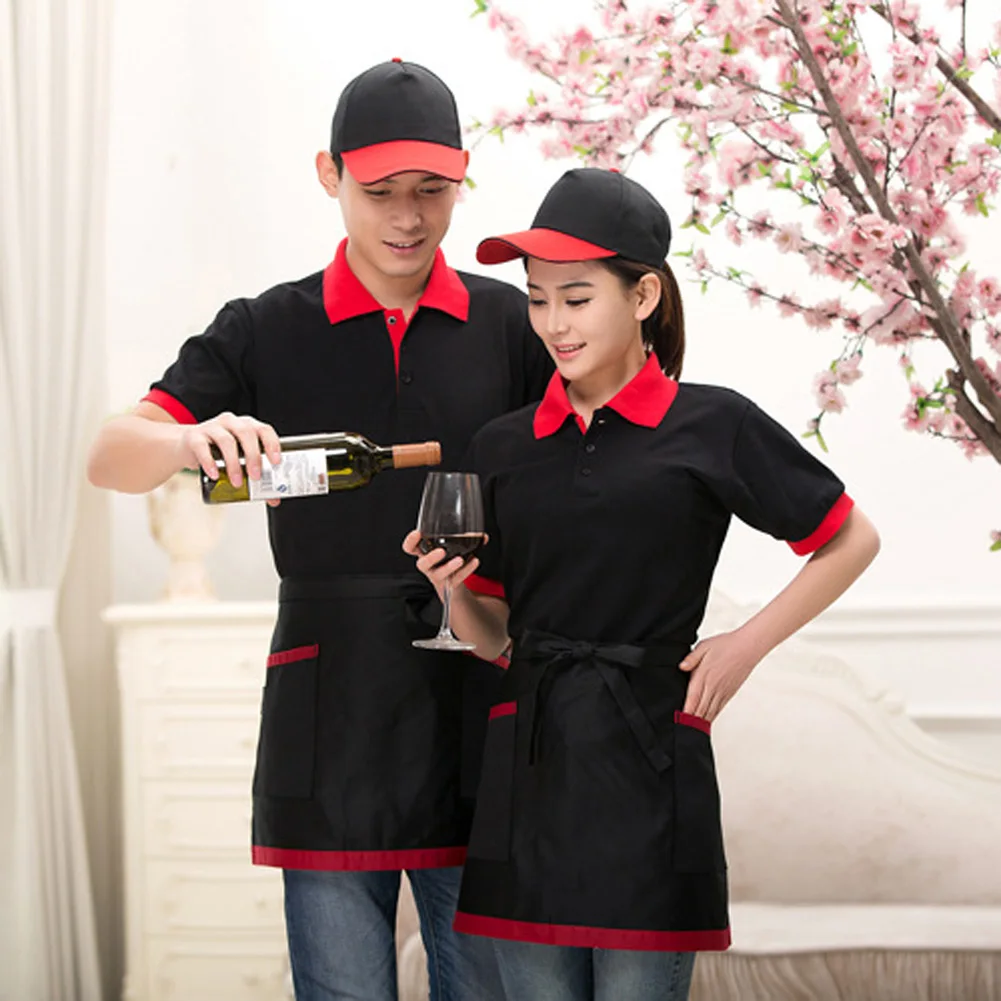 Универсальный фартук унисекс нагрудник с карманами полуобхват груди для