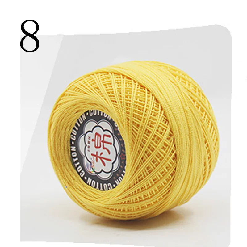 8 45 г/шт. 2ply Soft кружева хлопчатобумажной пряжи Красивая смесь цветов для ребенка руки Вязание кукольный свитер шапка шарф - Цвет: 8