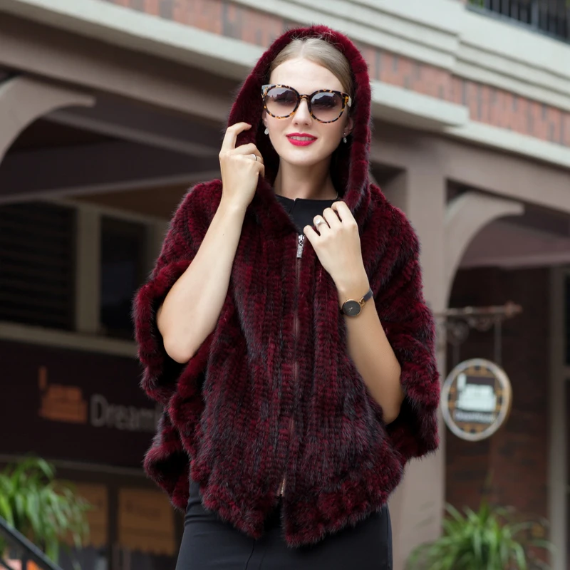 2020 модная женская меховая шаль Зимний вязаный меховой Палантин из натурального