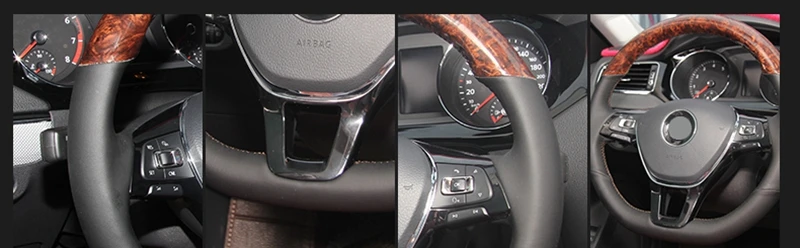 GNUPME DIY натуральная кожа чехол рулевого колеса автомобиля для Volkswagen VW Golf 7 Mk7 Polo Jetta Passat B8 Tiguan Sharan Touran