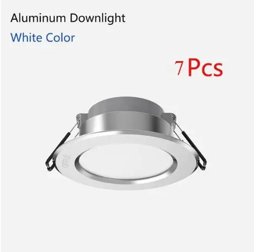 7pcs white color Xiaomi OPPLE 3 Вт светодиодный вниз светильник 120 градусов угол светильник ing белый светильник и теплый белый светильник потолочный утопленный светильник для дома вне - Цвет: 7pcs white color