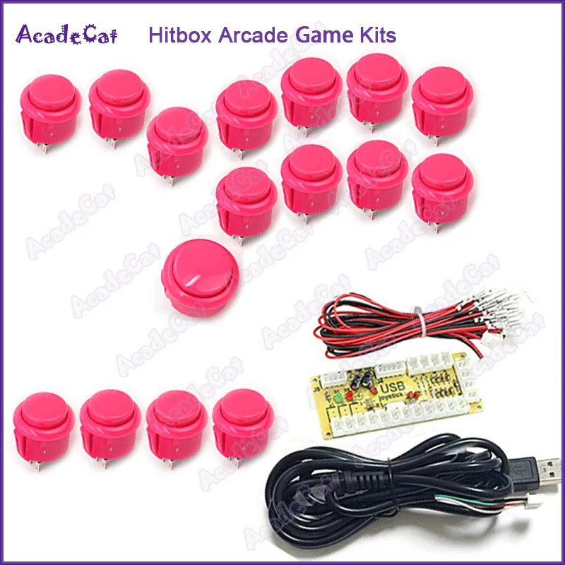 Hitbox Нулевая задержка DIY PC/Raspberry Pi аркадная игра наборы для маме файтинги все кнопочный набор с проводом