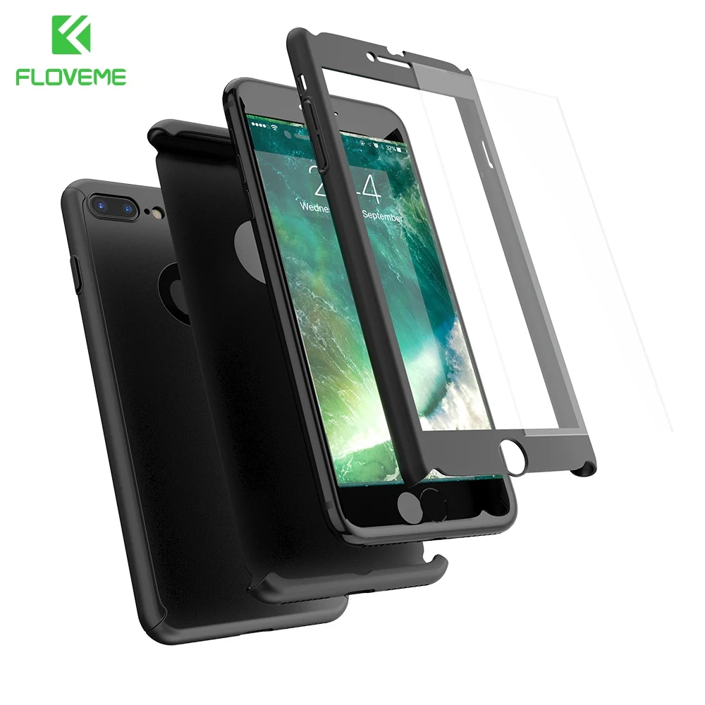 Floveme чехол для iPhone 6S 7 Plus 5 5S полный защитный 360 градусов задняя крышка 6 6s
