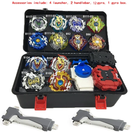 12PCS - B Набор топов пусковые установки Beyblade игрушки Toupie Металл God Burst волчок Bey Blade Blades игрушки bay blade bables - Цвет: 12PCS - B