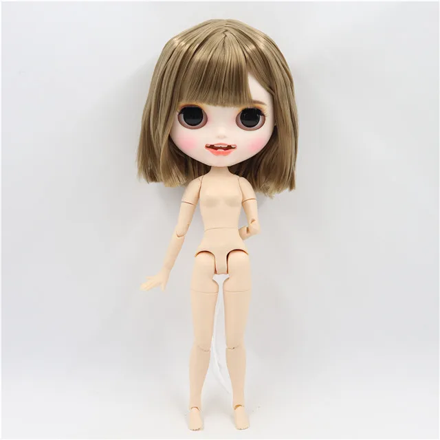 naked doll ICY factory blyth doll 1/6 bjd Заказная кукла для лица, белая кожа, новое матовое лицо с зубами 30 см - Цвет: naked doll