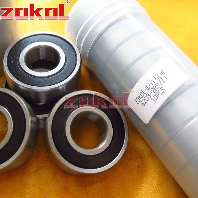 ZOKOL 6203RS подшипник 6203 2RS RS Z1 180203 шарикоподшипником 17*40*12 мм|bearing 6203|bearing 2rsbearing bearing |