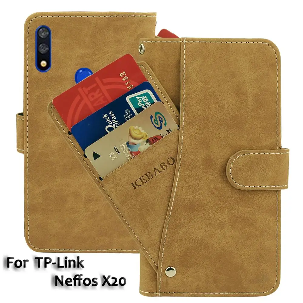 Винтажный кожаный чехол кошелек TP Link Neffos X20 роскошный откидной Чехол 6 26 дюйма с