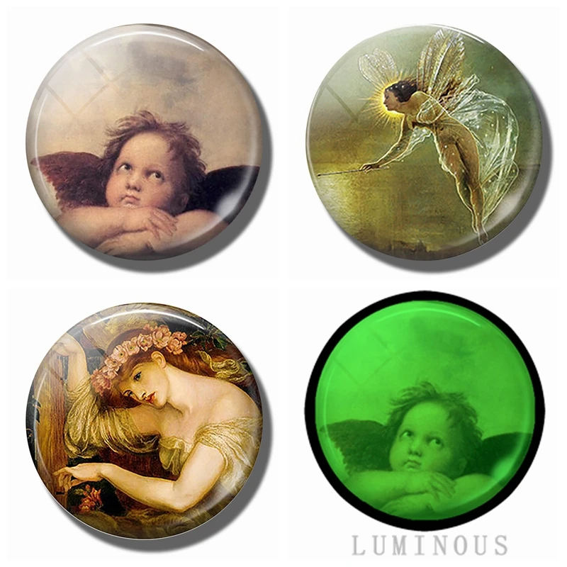 Светящиеся Rossetti Pre Raphaelite Art 30 мм магниты на холодильник стеклянный магнит