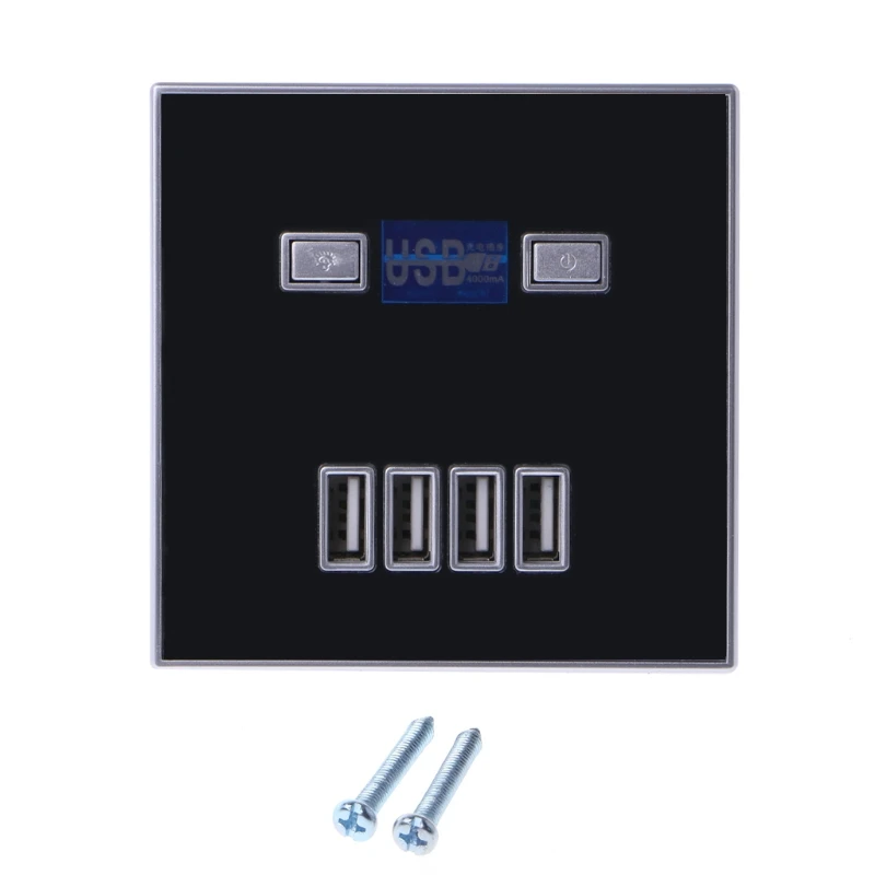 220V 4A 86 type 4 usb порты настенная розетка адаптер зарядное устройство Панель L15
