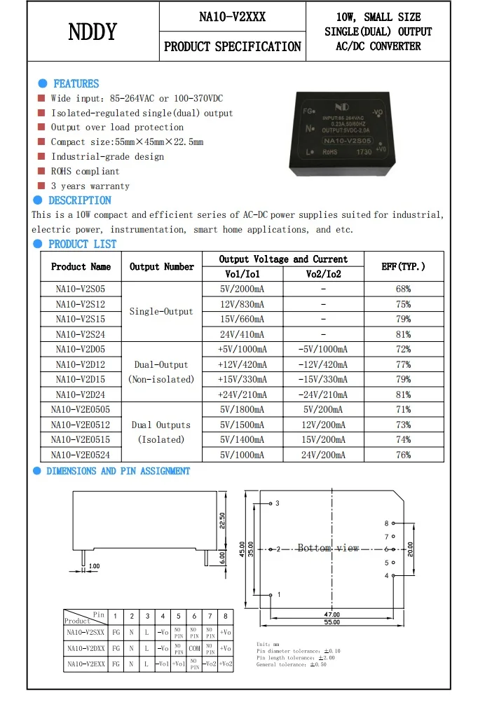 1 шт. ac dc источник питания 220 В к двойному 5 в 12 В 15 в 24 в 10 Вт изолированный acdc модуль питания преобразователь качественные товары