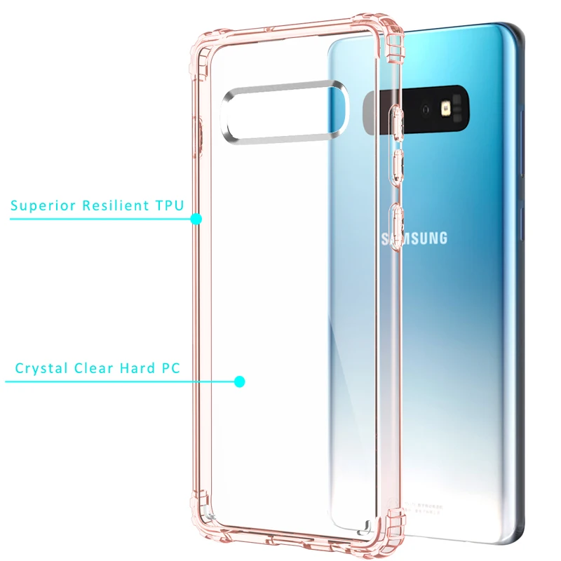 Прозрачный чехол для Samsung Galaxy S10 тонкий ударопрочный акриловый из ТПУ задней