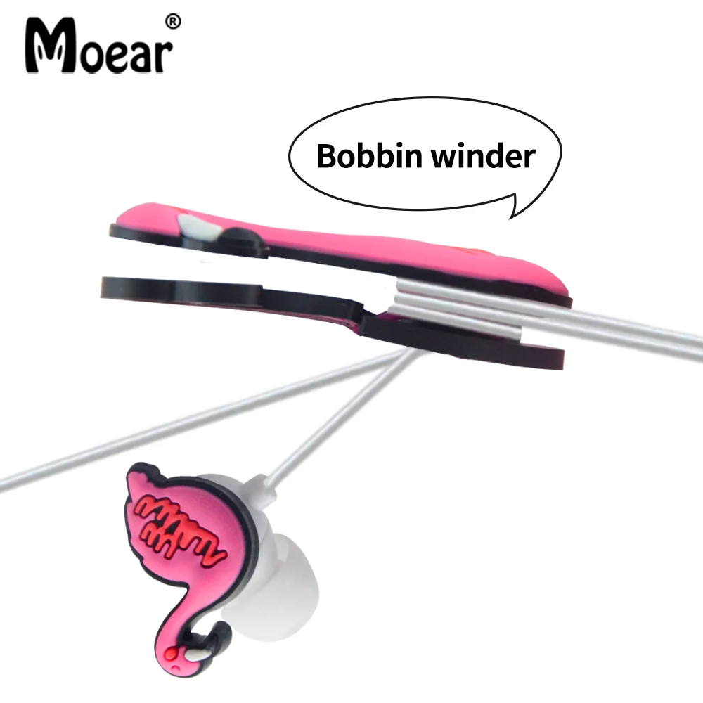 Moear Cute 3.5mm Cartoon Flamingo 3D Stereo Earphones Kids Wired Earbuds Headsets with Winder | Электроника