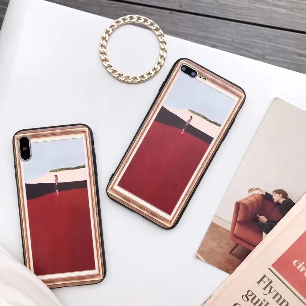 Художественный цветной чехол для iphone 6 6S Plus X XS MAX Простые ретро Чехлы XR 7 8Plus PC