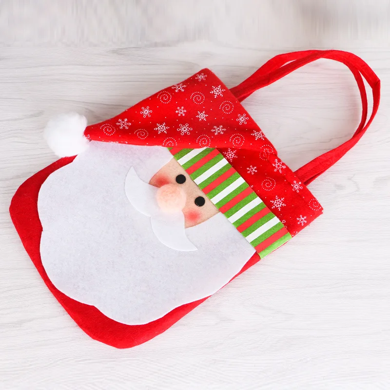 Креативные рождественские подарочные сумки с Санта Клаусом снеговиком медведем