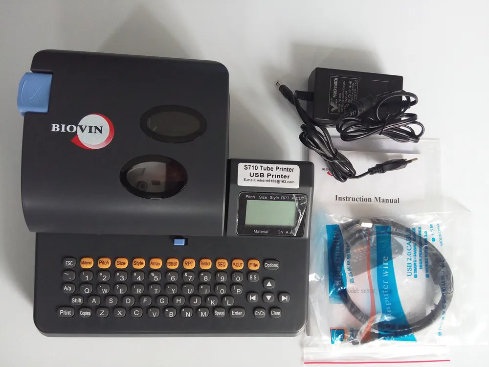 

Бесплатная доставка BIOVIN S710E идентификационный принтер для электрических проводов маркер обойма печатный станок USB подключение к компьютеру