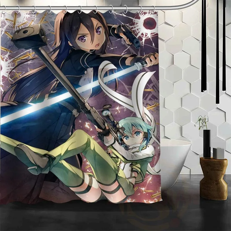 

Best Nice Custom Sword Art Shower Curtain Bath Curtain Waterproof Fabric For Bathroom MORE SIZE WJY&103