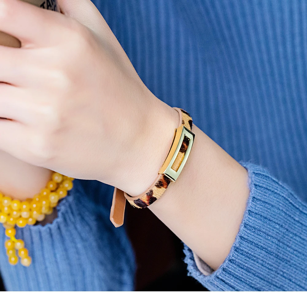 Лошадиный браслет из волос популярный Европейский и американский Леопардовый