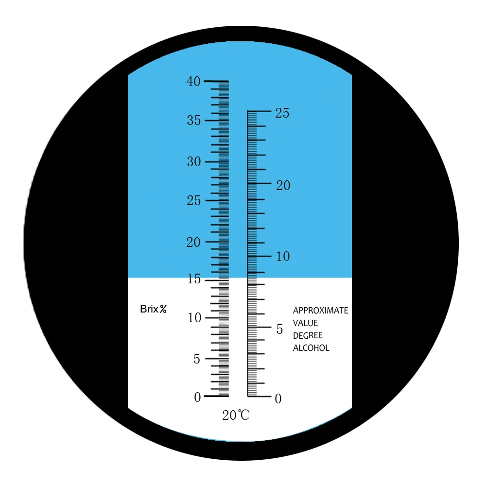 AUBIG Спирт рефрактометр сахар вино концентрация метр Densimeter 0 25% 40% БРИКС виноград VDP
