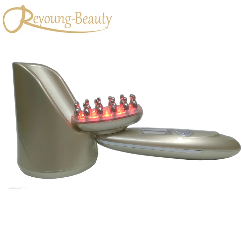 Мини RF мезотерапия Электропорация лазерная терапия для роста волос вибрация