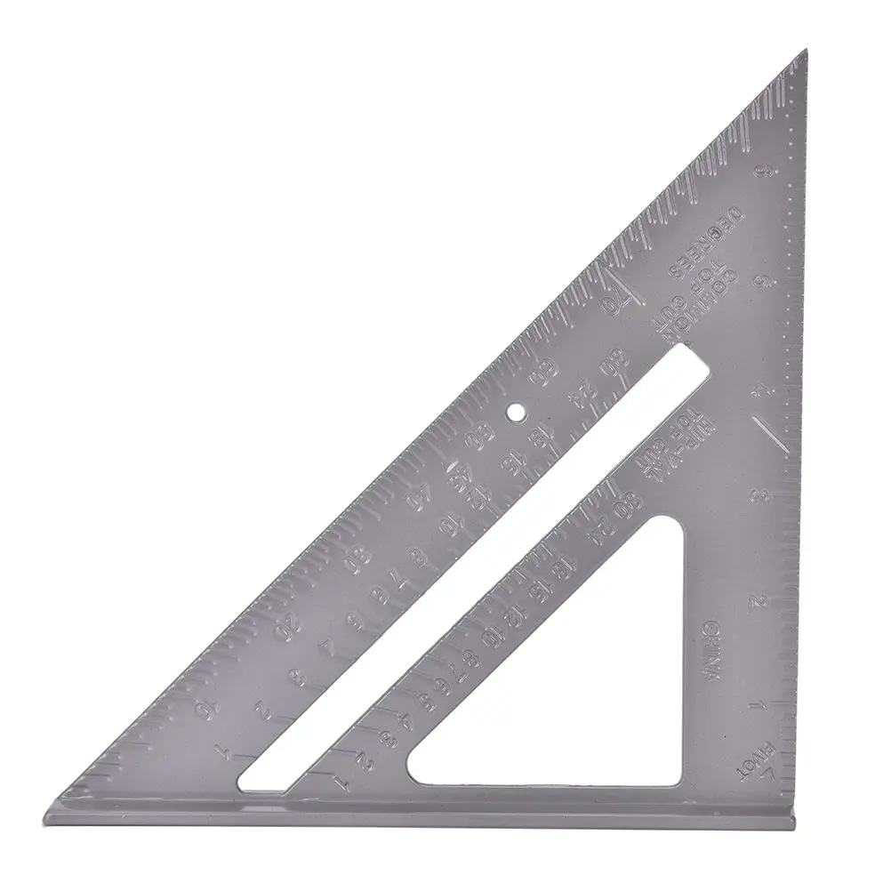

Aluminum Ruler Speed Square Protractor Miter Framing Measuring Tool Carpenter 7" 180mm 1Pcs Office Supply