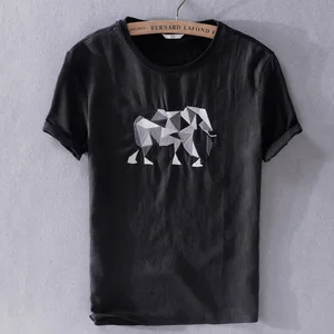 Модная трендовая мужская летняя белая футболка, Мужская брендовая Повседневная футболка с круглым вырезом, мужские однотонные топы с вышивкой, мужские футболки, рубашка