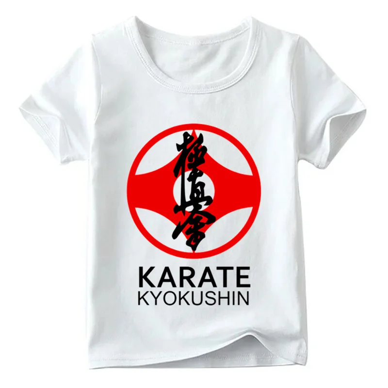 Детская Футболка Kyokushin Karate Kanji с символами для маленьких мальчиков и девочек