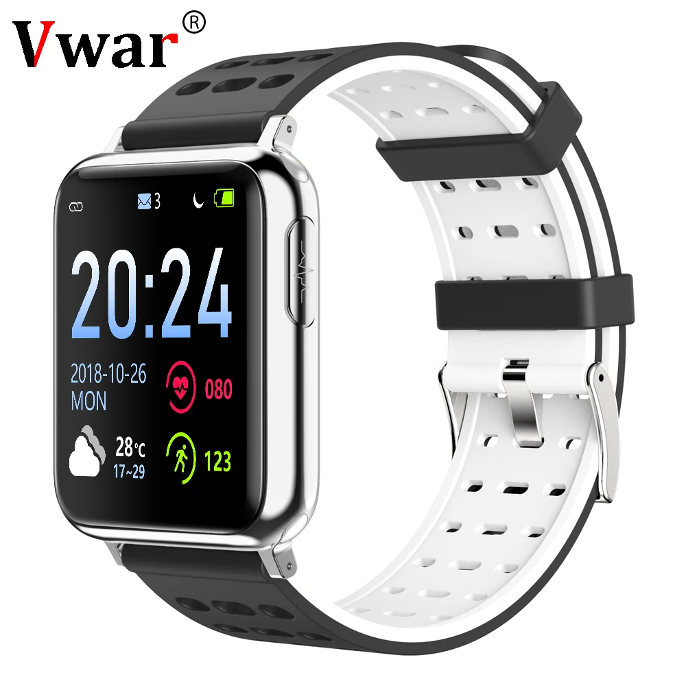 Vwar V5 ЭКГ PPG SPO2 Смарт-часы кровяное давление кислородный спортивный браслет монитор сердечного ритма для мужчин и женщин Смарт-часы для android IOS Xiaomi