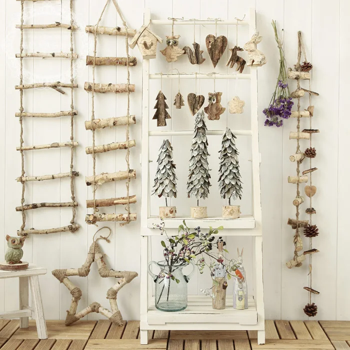 Скандинавский полосатый бревно маленькая лестница кулон декоративный пучок