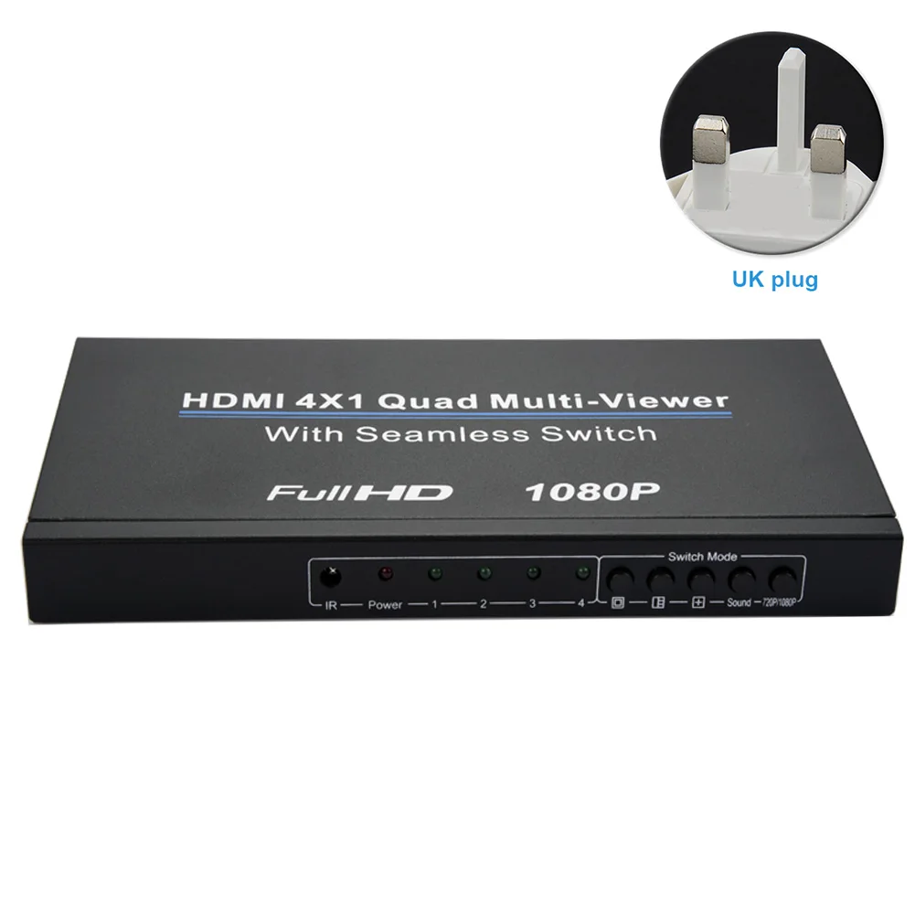 1080 P бесшовный переключатель мульти просмотра 4x1 сплиттер для мониторов