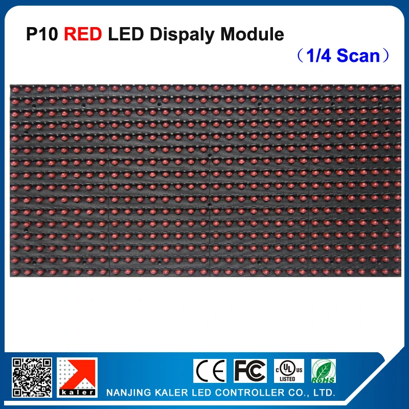 

TEEHO P10 Outdoor Red LED Module 320*160mm 32*16 pixels 1/4 scan outdoor moving message led screen unit p10